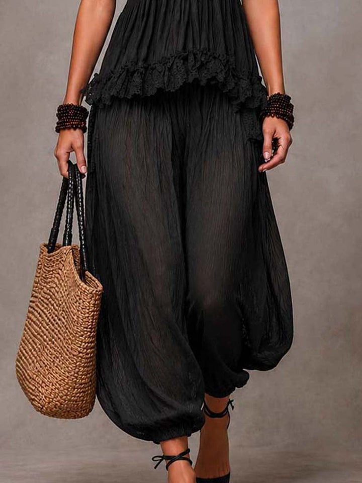 Zwart Bohemian V-Hals set