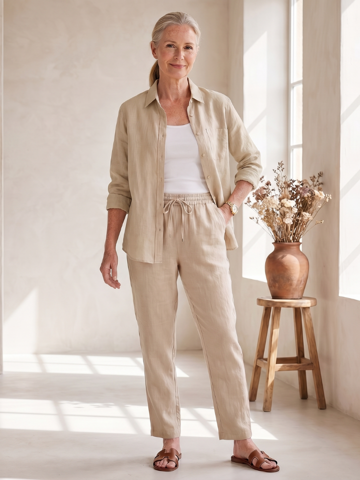 Noor | Langsleeve Shirt en Tapered Broek Set