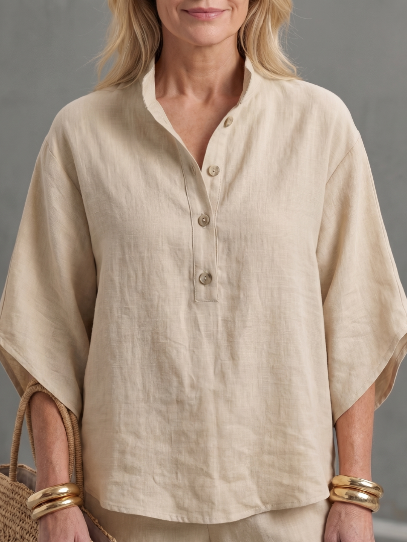 Amity | Knop Voorkant Ontspannen Tuniek Broek Set