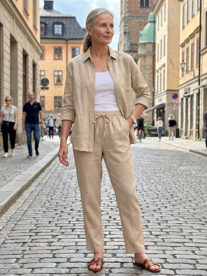 Noor | Langsleeve Shirt en Tapered Broek Set