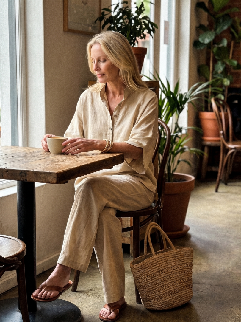 Amity | Knop Voorkant Ontspannen Tuniek Broek Set