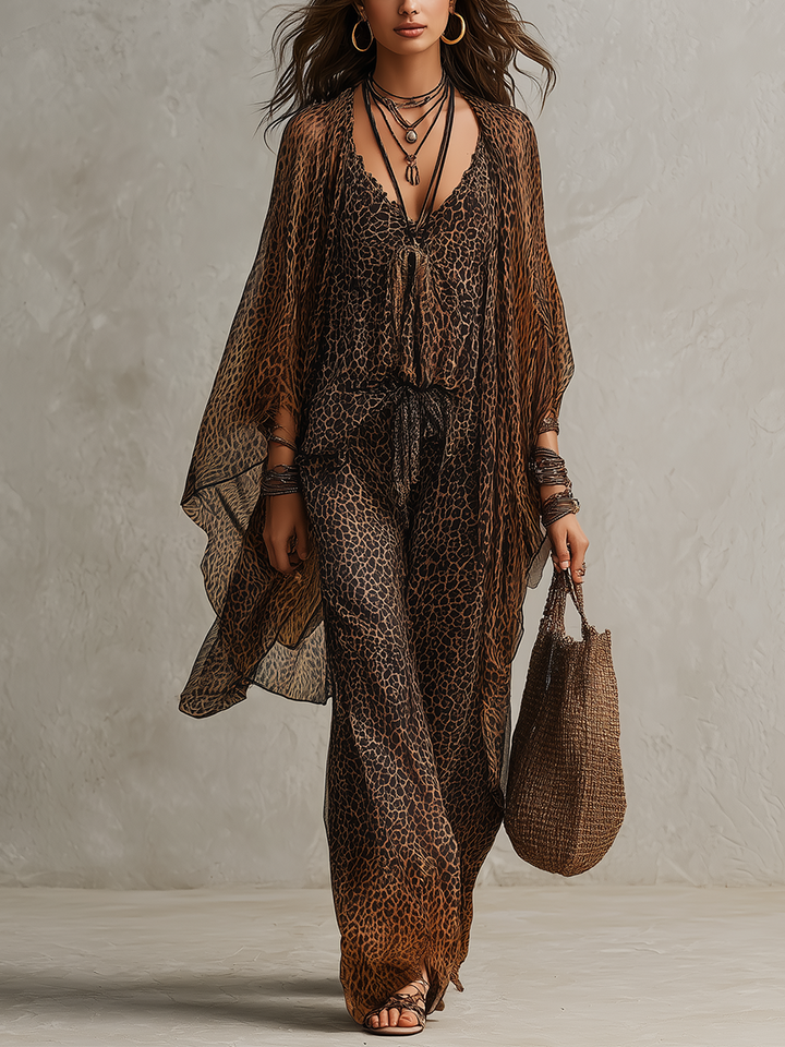 Boho Leopard Luxe 3-delige Set
