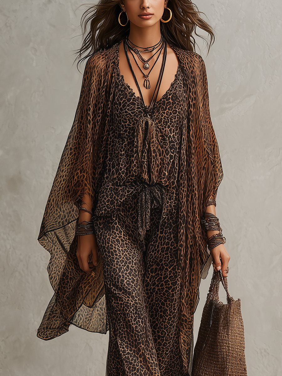 Boho Leopard Luxe 3-delige Set