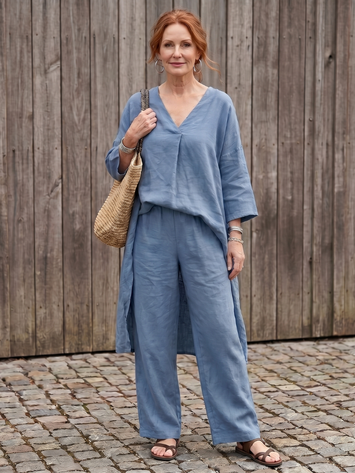 Onyx | Losse Tuniek Top Met Wijde Broek Set