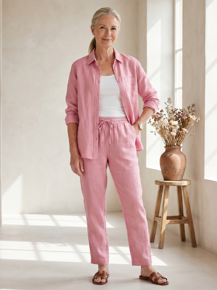 Noor | Langsleeve Shirt en Tapered Broek Set