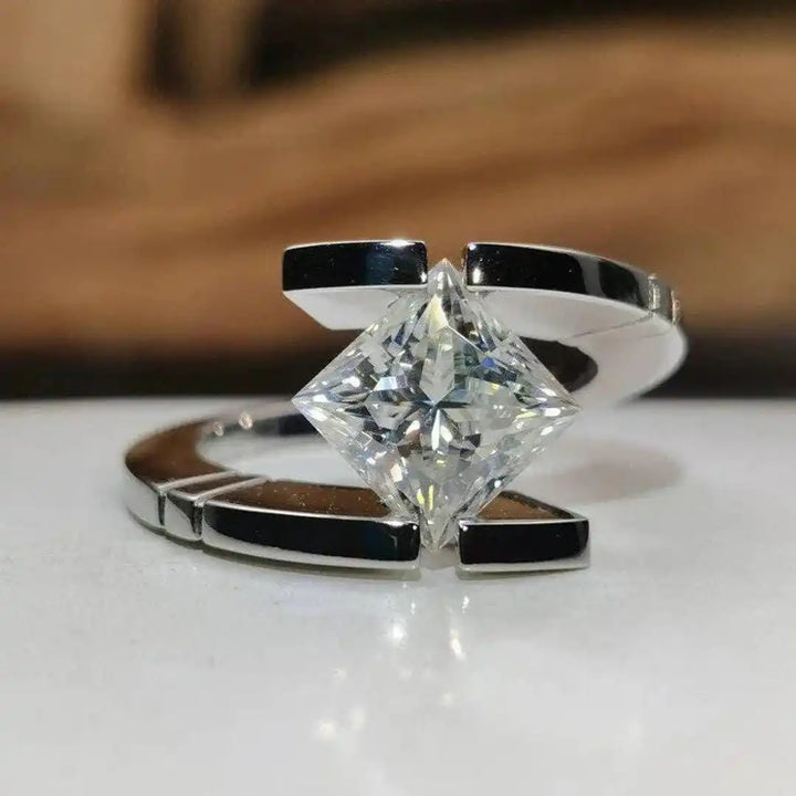 Vintage Zirkonia Open Zilveren Ring