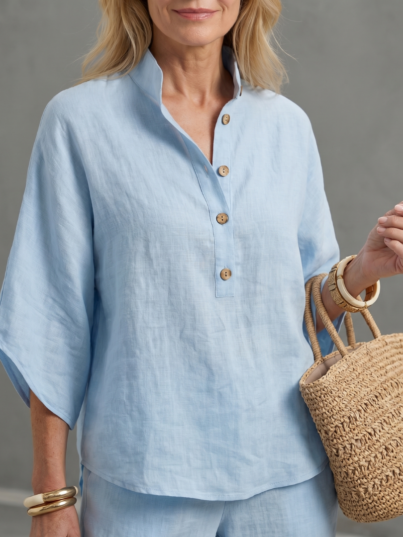 Amity | Knop Voorkant Ontspannen Tuniek Broek Set
