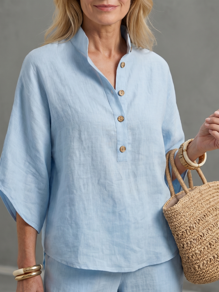 Amity | Knop Voorkant Ontspannen Tuniek Broek Set