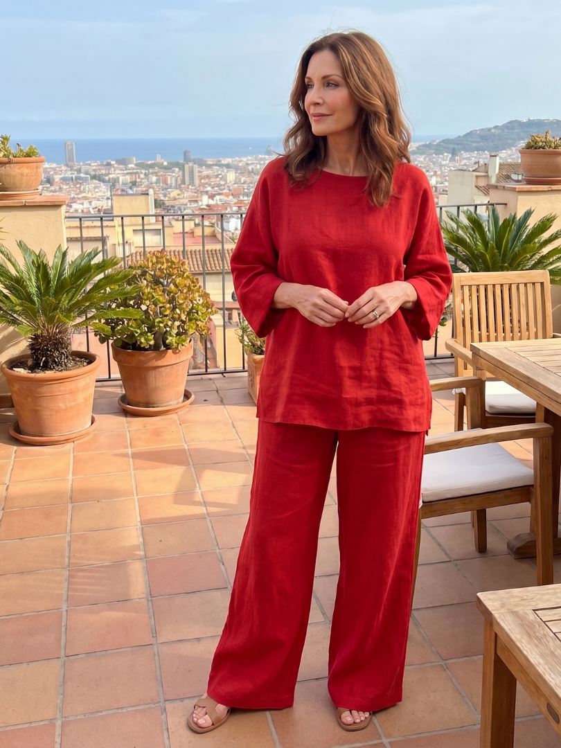 Prue | Oversized Tuniek Met Brede Pantalon Set