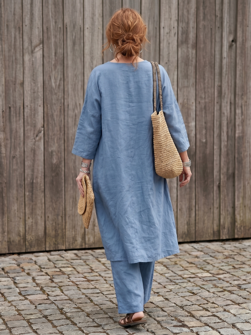 Onyx | Losse Tuniek Top Met Wijde Broek Set
