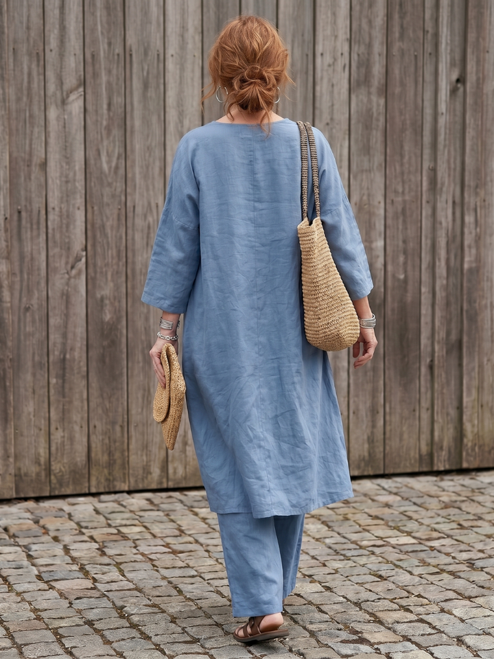 Onyx | Losse Tuniek Top Met Wijde Broek Set