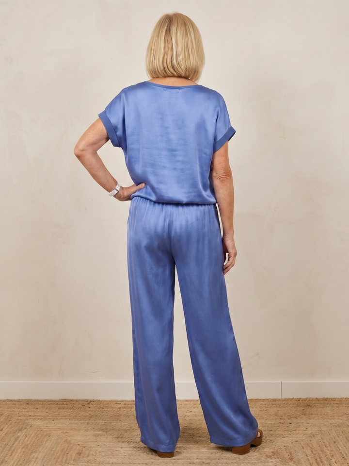 Shiloh | Korte Mouw Touwsluiting Taille Broek Set
