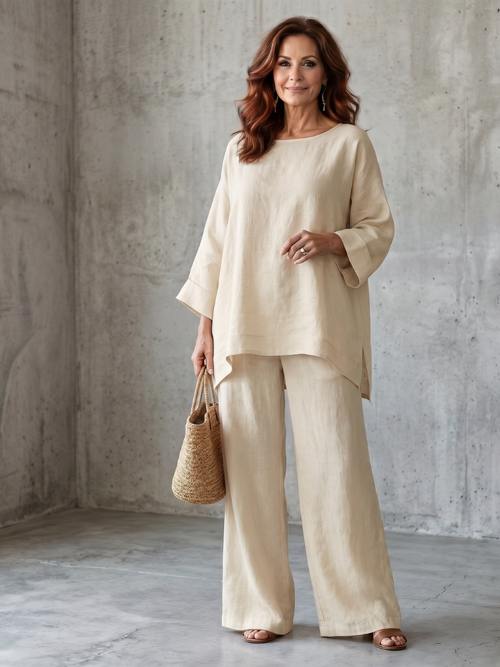 Prue | Oversized Tuniek Met Brede Pantalon Set