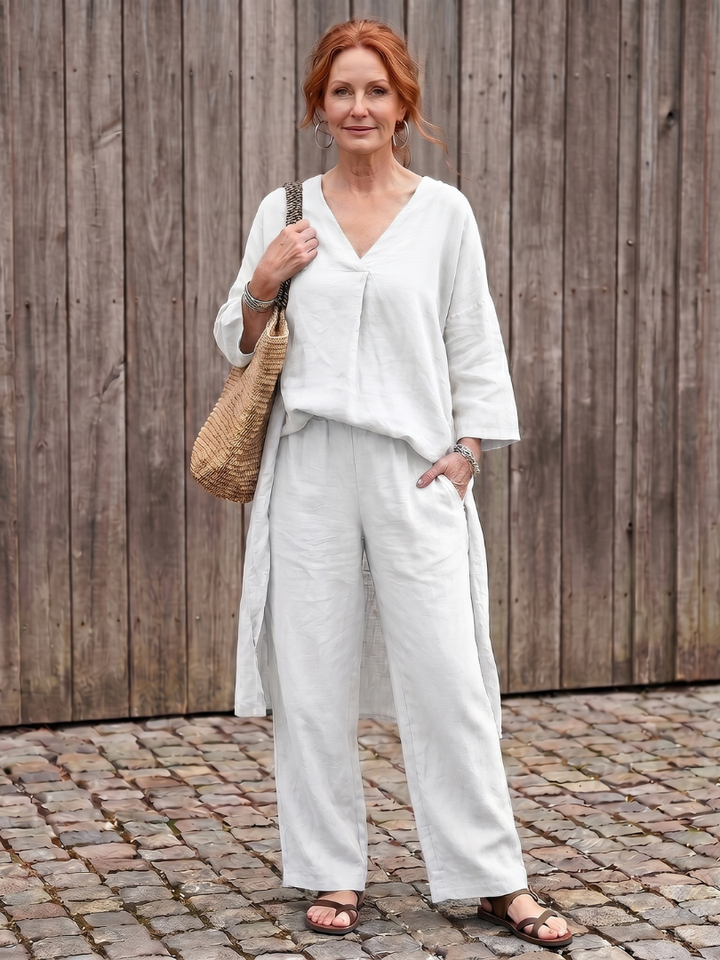 Onyx | Losse Tuniek Top Met Wijde Broek Set