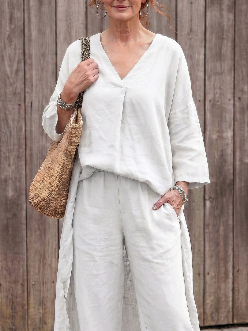 Onyx | Losse Tuniek Top Met Wijde Broek Set