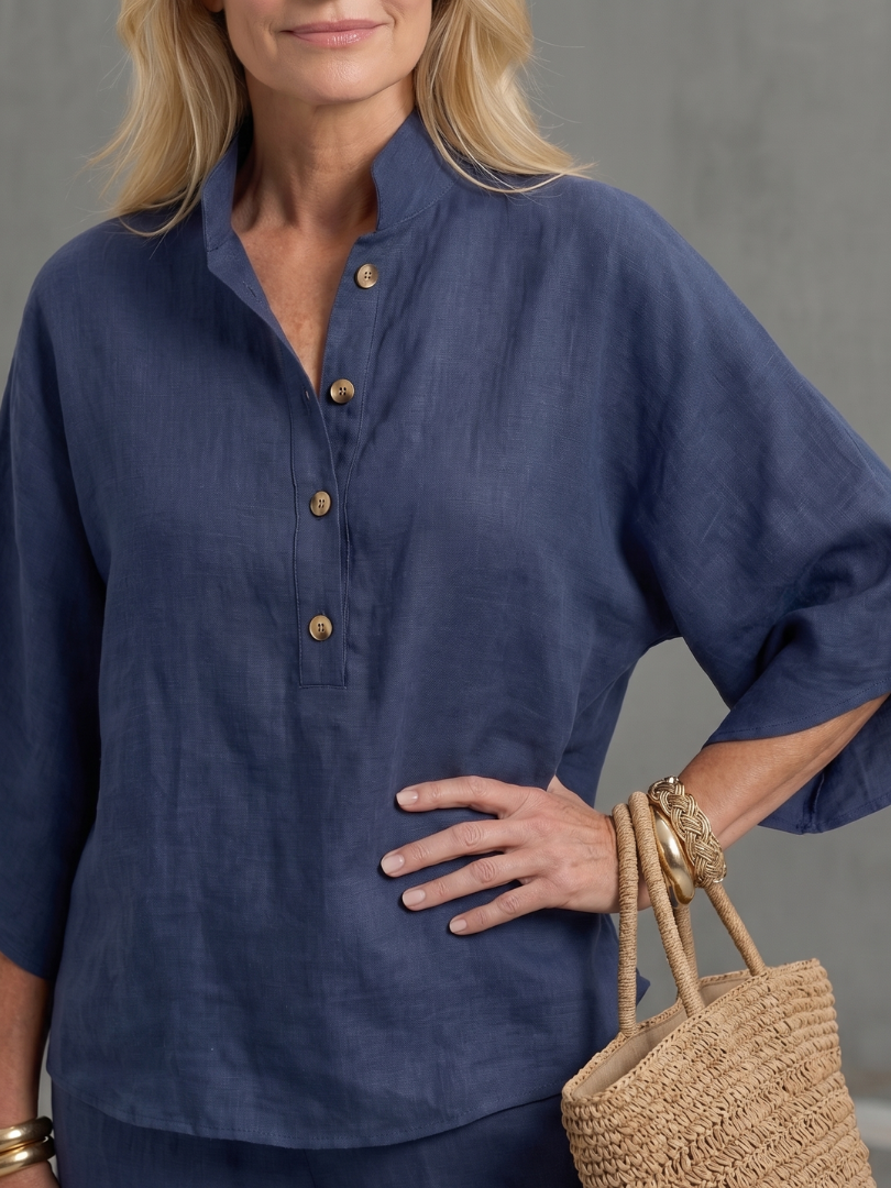 Amity | Knop Voorkant Ontspannen Tuniek Broek Set