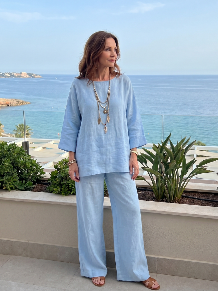 Prue | Oversized Tuniek Met Brede Pantalon Set