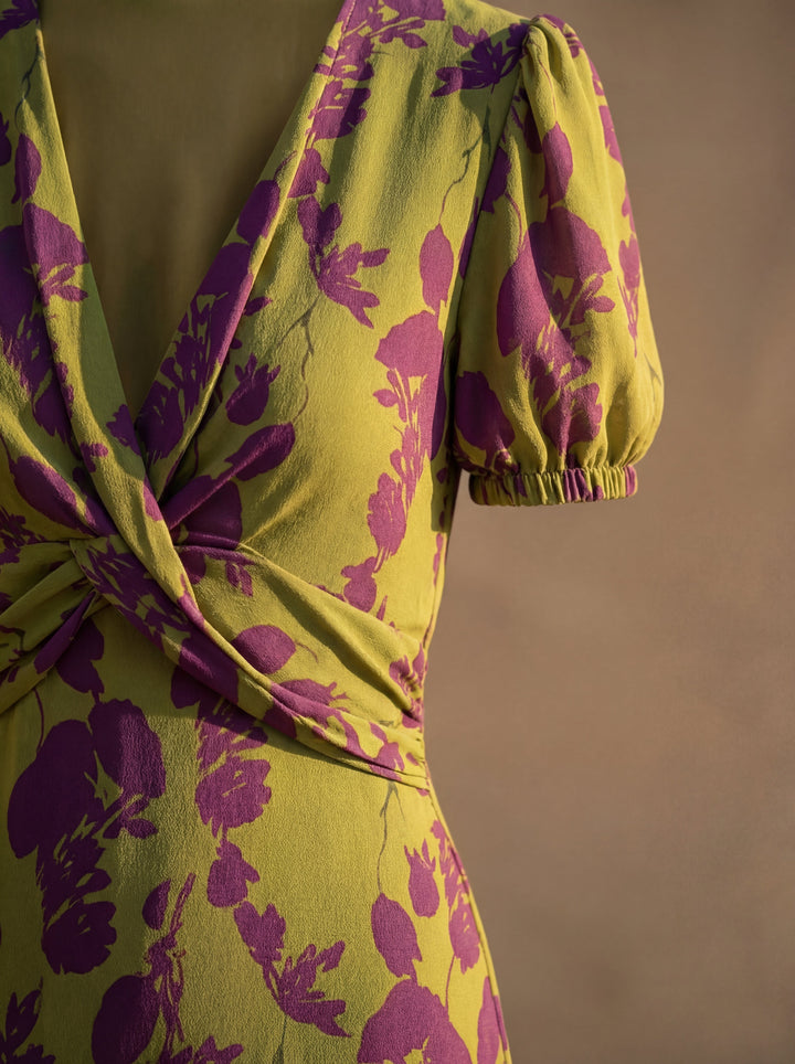Maxi jurk met bloemenprint en vloeiende val