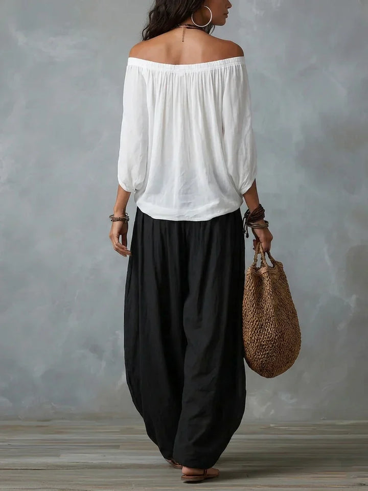 Off-Shoulder Top & Lantaarnbroek Set