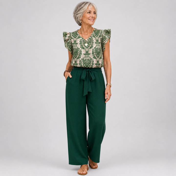 Amelia | Elegante Paisley Twee-delige Set