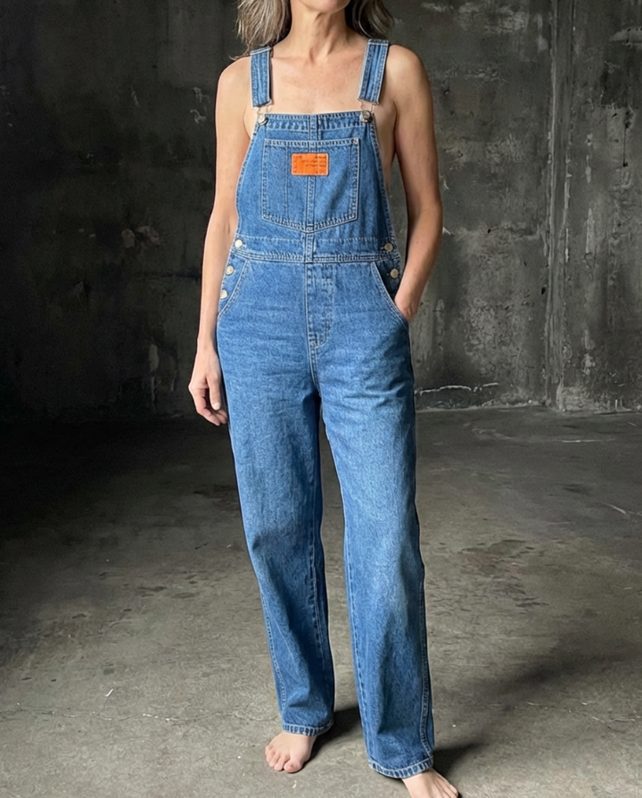 Harper | Rechte Been Bib Denim Overalls