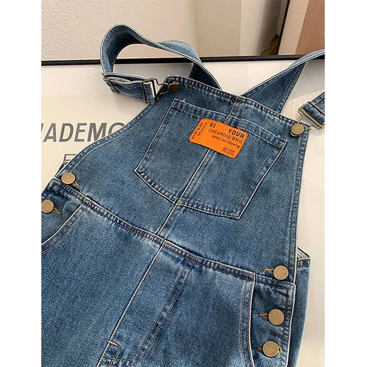 Harper | Rechte Been Bib Denim Overalls