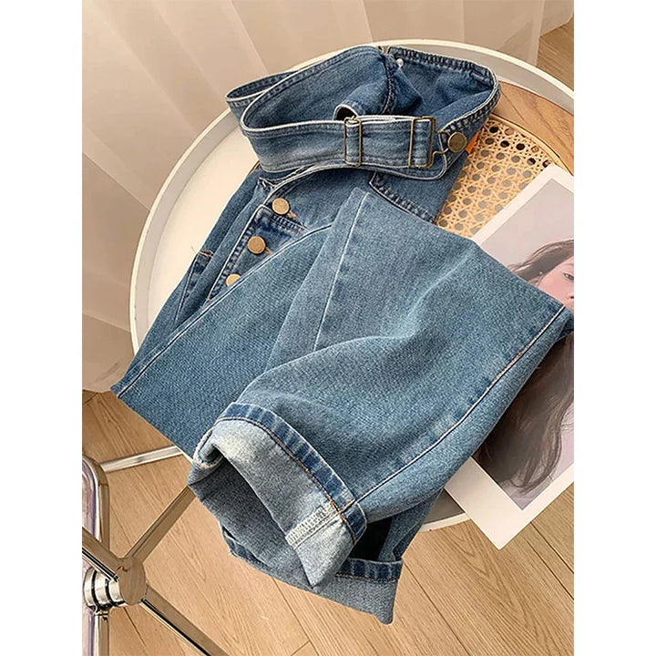 Harper | Rechte Been Bib Denim Overalls