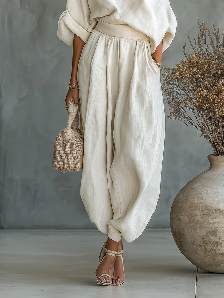 Eleonora | Elegante Eén-Schouder Twee-Delige Set
