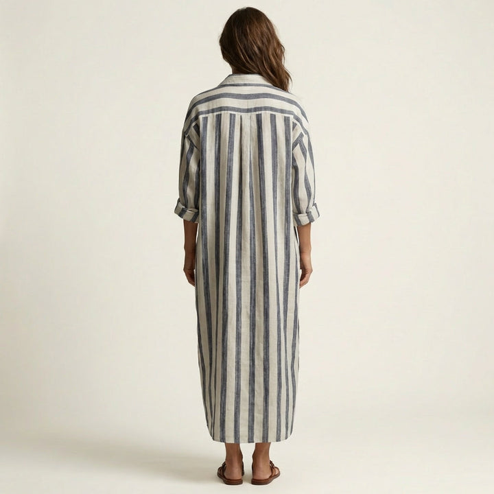 Carra | Gestreepte Maxi Jurk