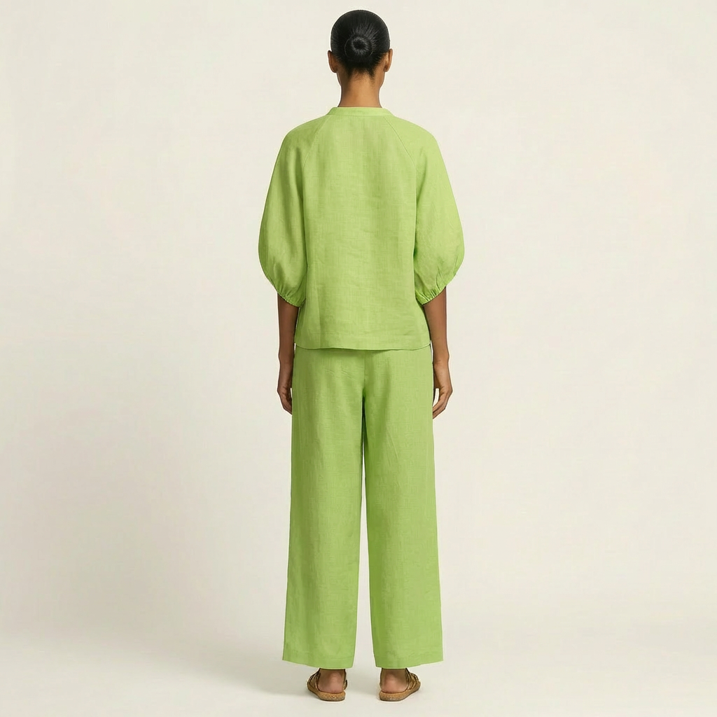 Marlowe | Rits-Voorkant Puff Sleeve Set