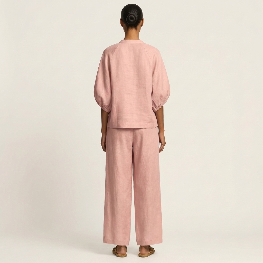 Marlowe | Set met Rits aan de Voorkant en Pofmouwen
