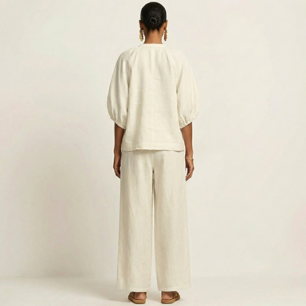 Marlowe | Rits-Voorkant Puff Sleeve Set