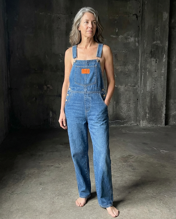 Harper | Rechte Been Bib Denim Overalls