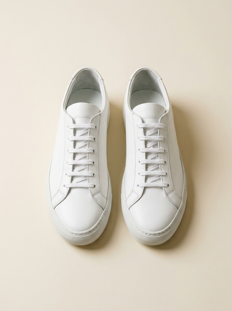 White leather sneakers