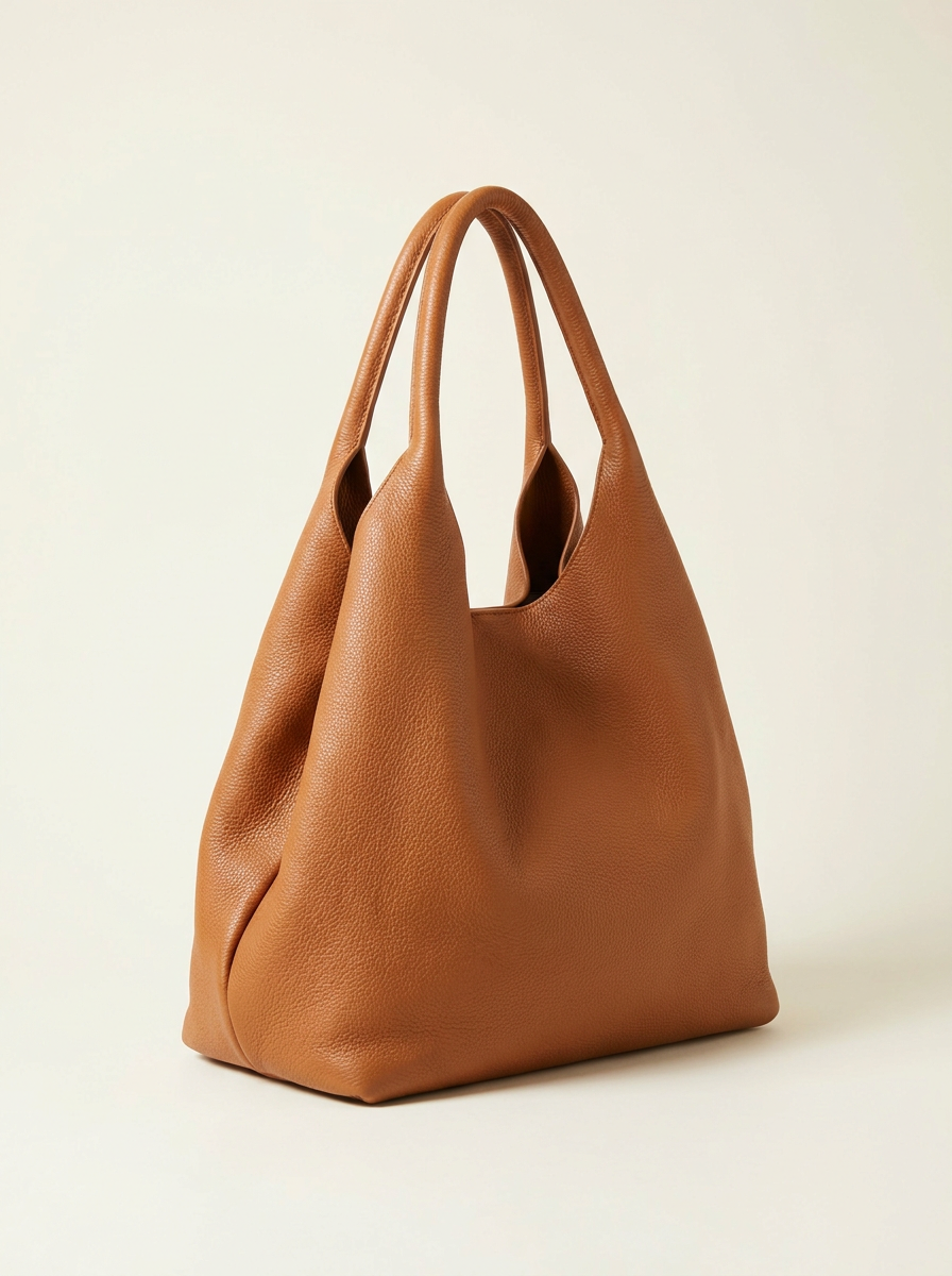 Oversized tan tote bag