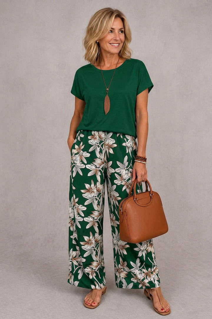 Rosie | Elegante Bloemige Twee-Piece Set