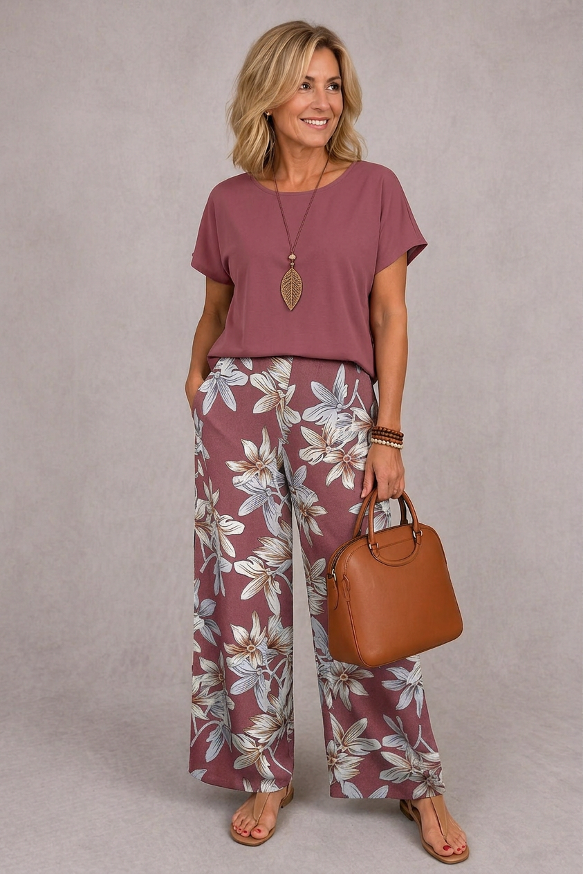 Rosie | Elegante Bloemige Twee-Piece Set