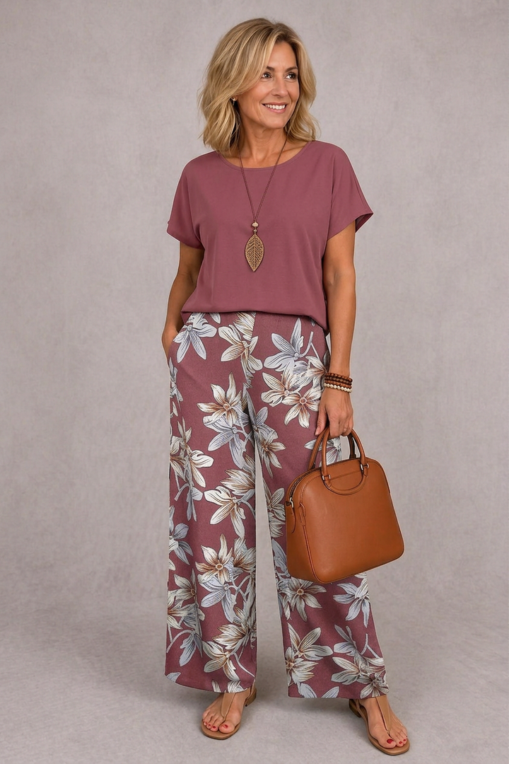 Rosie | Elegante Bloemige Twee-Piece Set