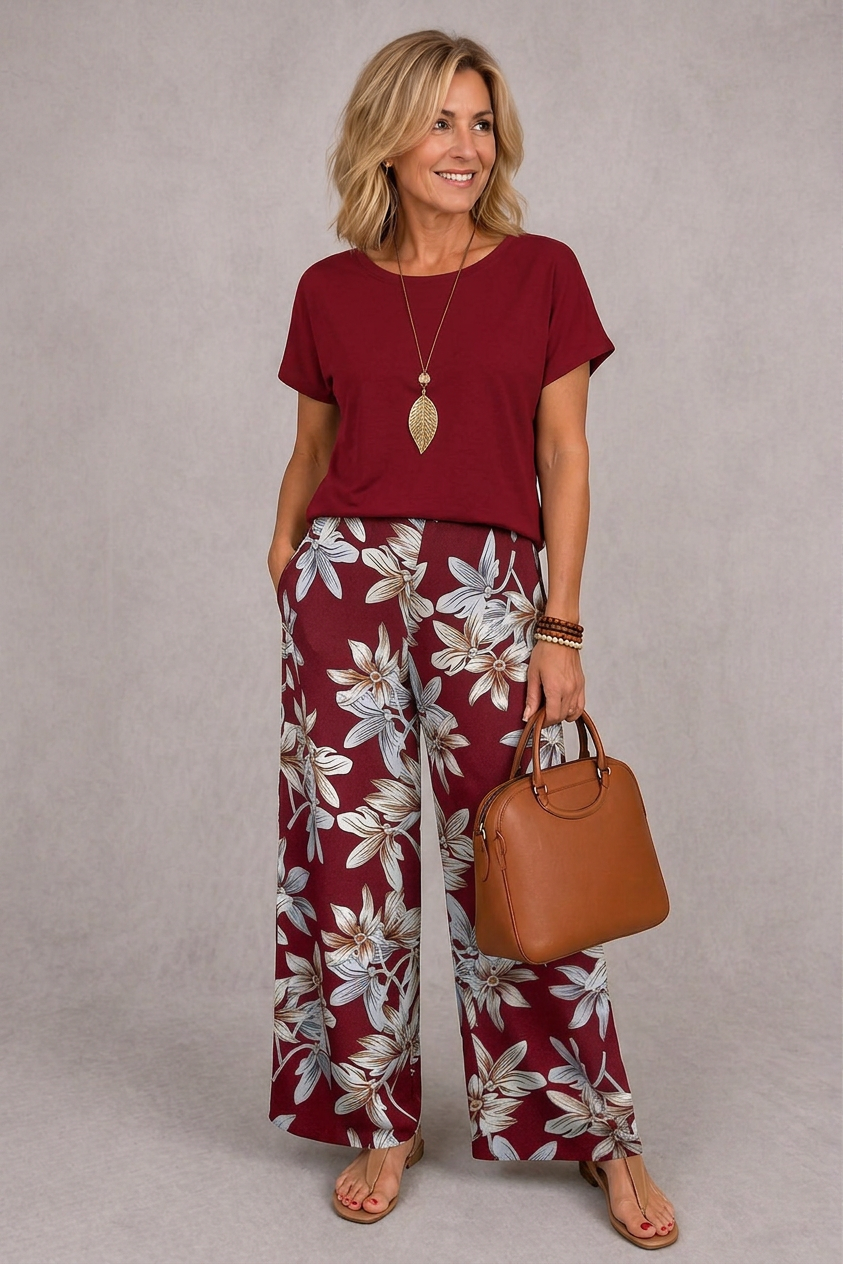 Rosie | Elegante Bloemige Twee-Piece Set