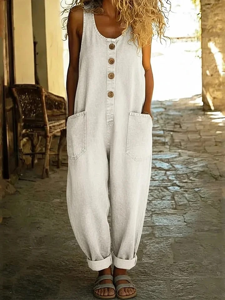 Saylor | Vintage Gewassen Katoenen Denim Overalls