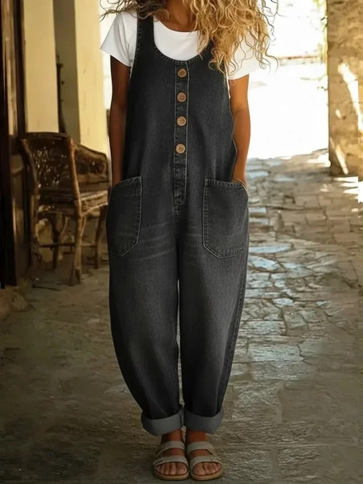 Saylor | Vintage Gewassen Katoenen Denim Overalls